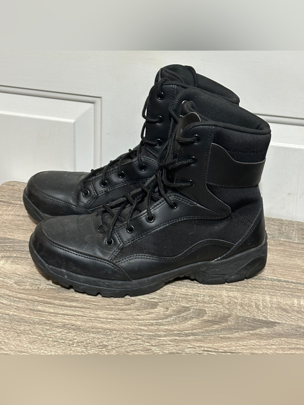 Interceptor Men's Black ASTM F2413-18 Tactical Steel Toe Safety Boots, Size 10.5